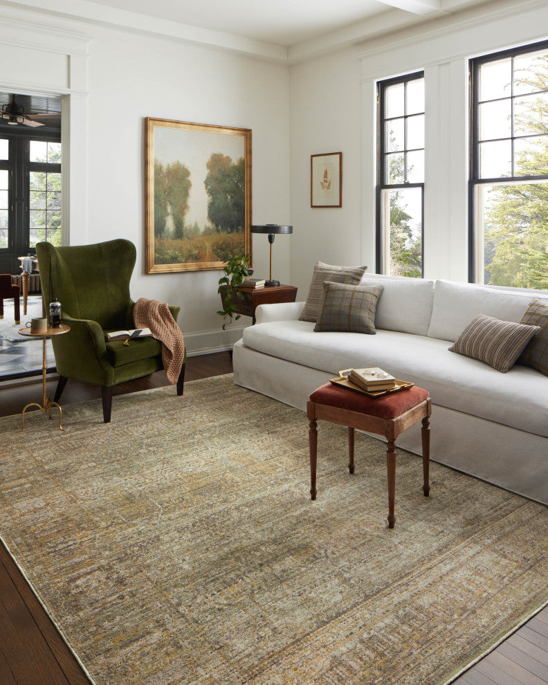 Jean Stoffer x Loloi Bradbury Dove / Gold 2'-7" x 4' Accent Rug