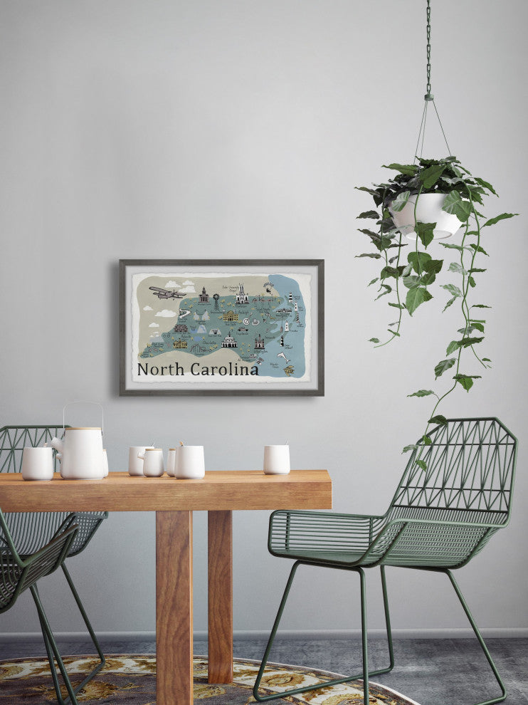 "To North Carolina II" Framed Painting Print, 12x8