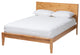 Marana Natural Oak and Pine Wood King Platform Bed
