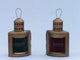 Port And Starboard Oil Lantern, Antique Brass, 17''