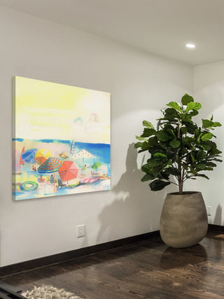 "Hot Glow" Painting Print on Wrapped Canvas, 48"x48"