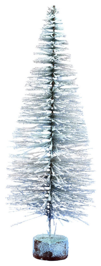 Vickerman 18" Flocked Village Tree Wood Stand Pk/2