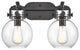 Innovations Lighting 410-2W-BK-7CL-LED Sphere 2 Light 17" Bath Vanity Light