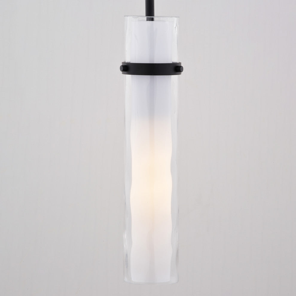 Vilo Contemporary Mini Pendant Ceiling Light White Glass, Matte Black