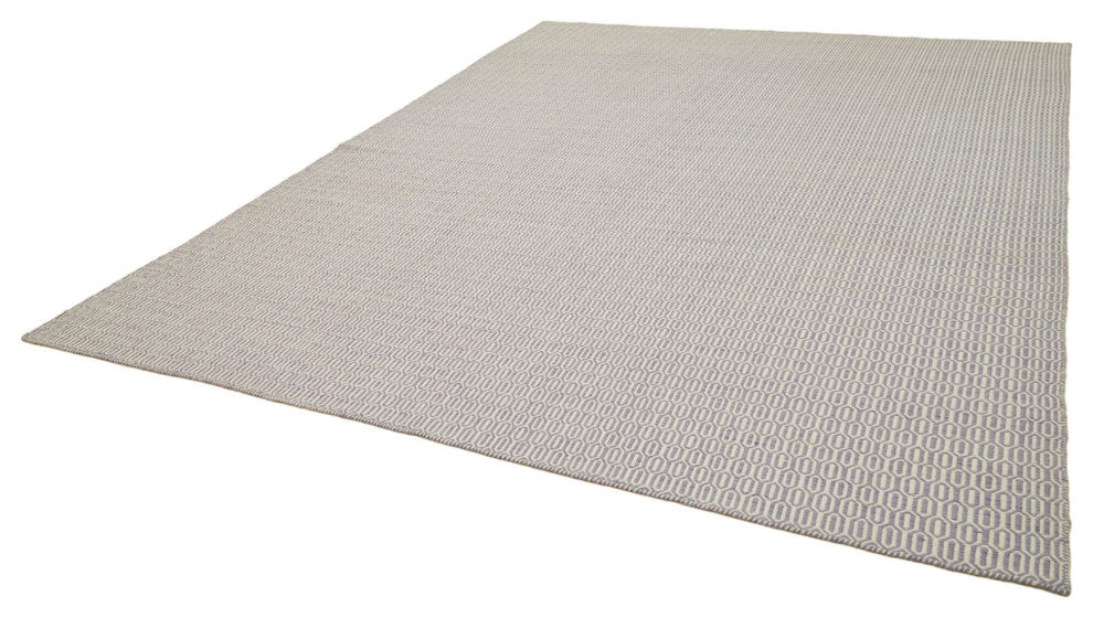 Rug N Carpet - Handmade Modern Design 10' 0'' x 14' 0'' Wool Unique Kilim Rug