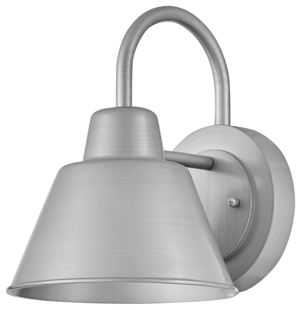 Lark Wes 10.5" Small Outdoor Gooseneck Barn Light, Antique Brushed Aluminum
