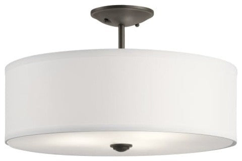 Semi Flush 3-Light, Olde Bronze