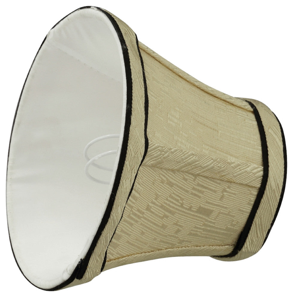 30003-5 Small Bell  Chandelier Clip On Lamp Shade Ivory 3"x5"x4"