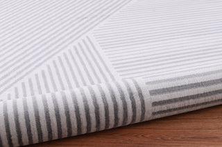 Low-Pile Faron Gray/Ivory Rug, Gray, 6'5"x9'5"