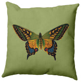Colorful Swallowtail Polyester Indoor Pillow, Apple Green, 18"x18"