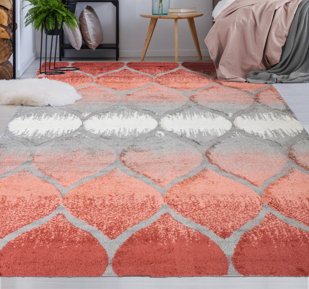 Noori Rug High-low Theron Grey/Terracotta Rug