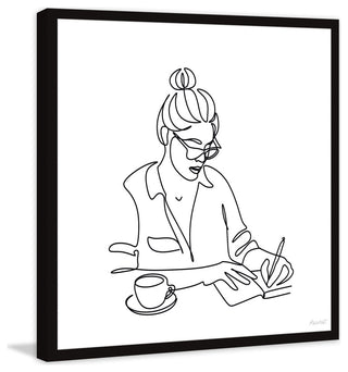 "The Doctor's Diary" Framed Painting Print, 18x18