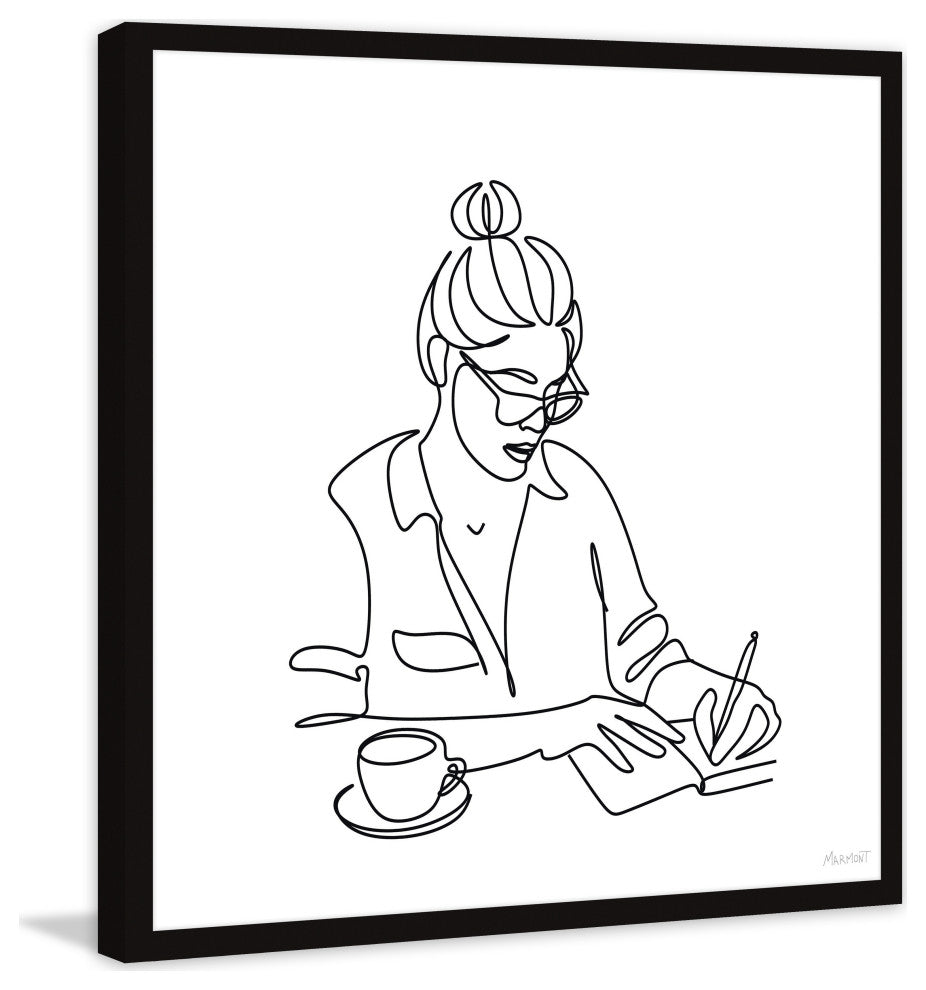 "The Doctor's Diary" Framed Painting Print, 18x18