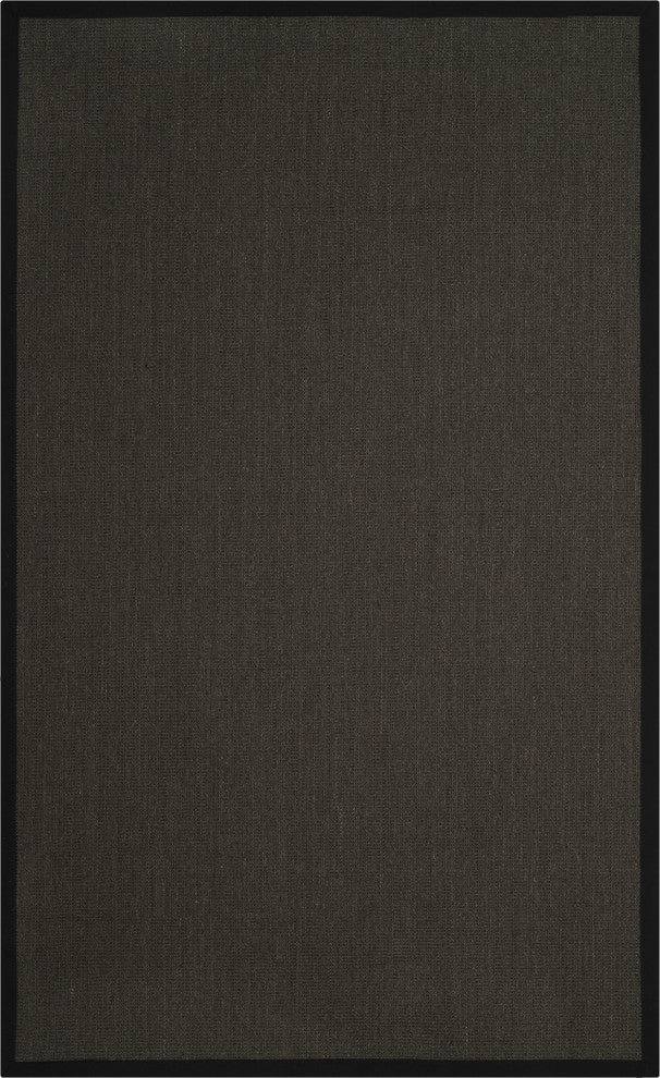 Safavieh Natural Fiber Nf131D Rug, Anthracite/Black, 5'0"x8'0"