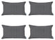 Set of 4 Gray Houndstooth Lumbar Pillow Covers