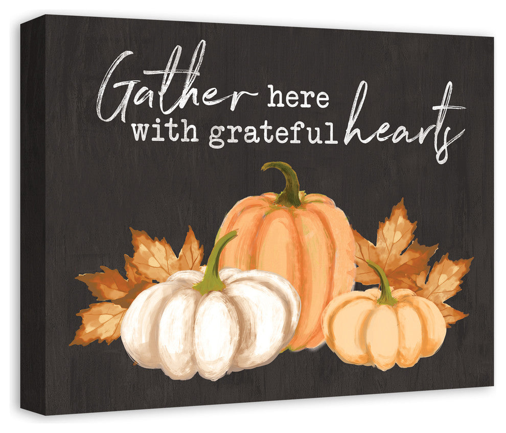 Gather Here with Grateful Hearts Print on Canvas