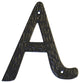 RCH Hardware Iron Vintage Classic House Letter, 6", Black, A
