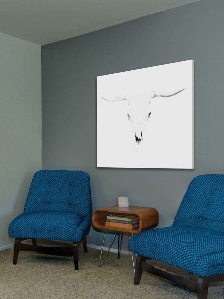 "Bleached Horns" Print on Canvas, 18"x18"