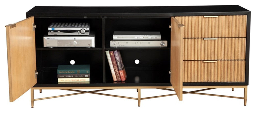 Origins by Alpine Larsen TV Console in Black