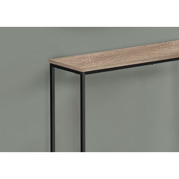 Accent Table, Console, Entryway, Narrow, Sofa, Bedroom, Metal, Dark Taupe