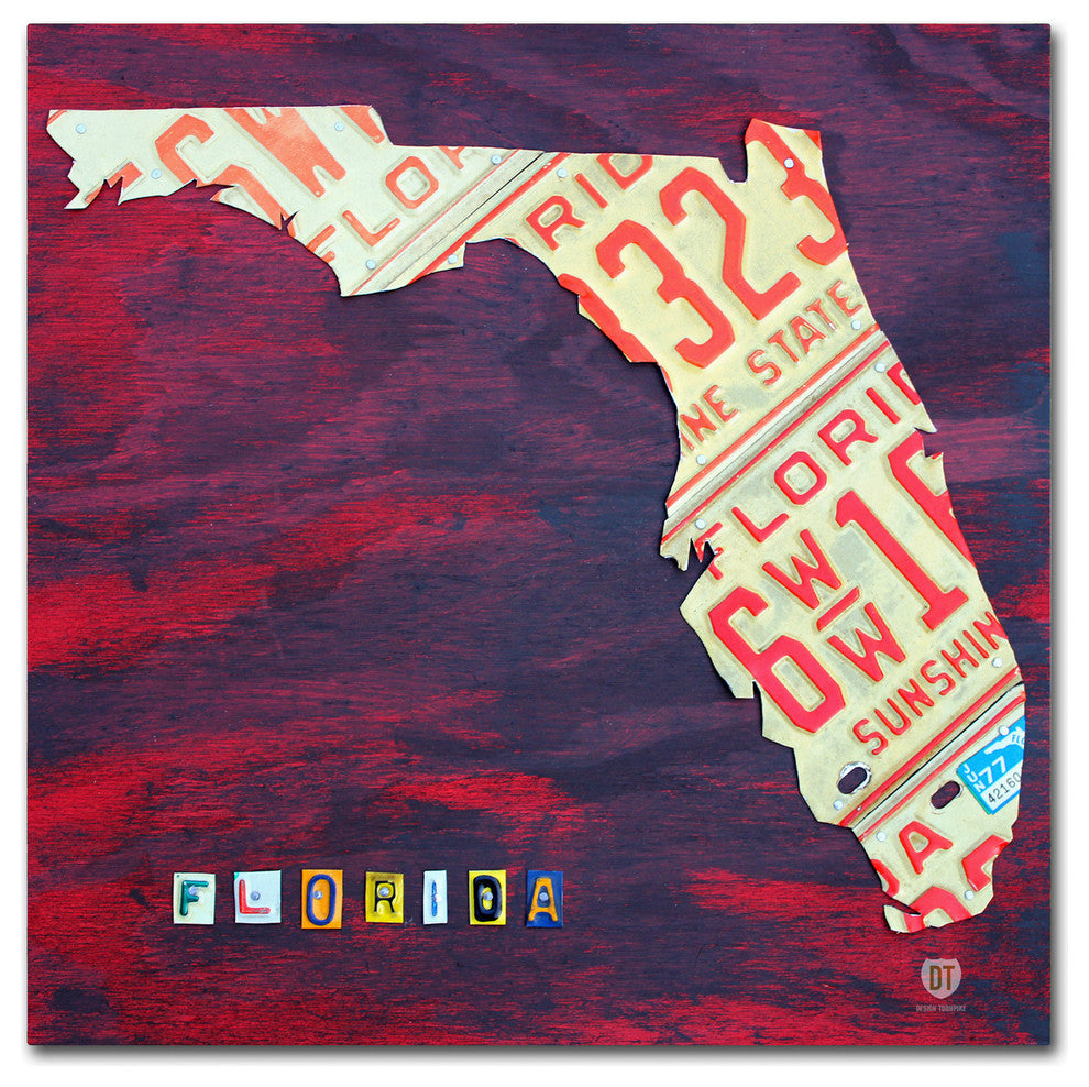 "Florida License Plate" Canvas Art by Design Turnpike