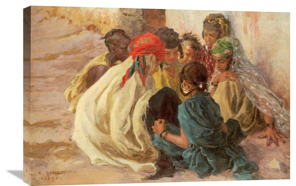 "Arab Children Playing" Canvas Giclee by Alphonse Etienne Dinet, 30"x20"