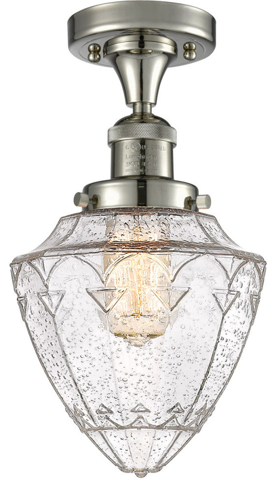 Innovations 517-1CH-PN-G664-7 1 Light Semi-Flush Mount, Polished Nickel