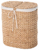 Oval Seagrass Laundry Sorter Hamper WithLiner, Natural