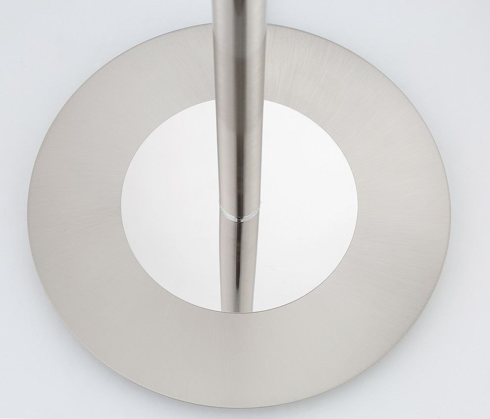 Tampa Single Pole Floor Lamp, Satin Nickel
