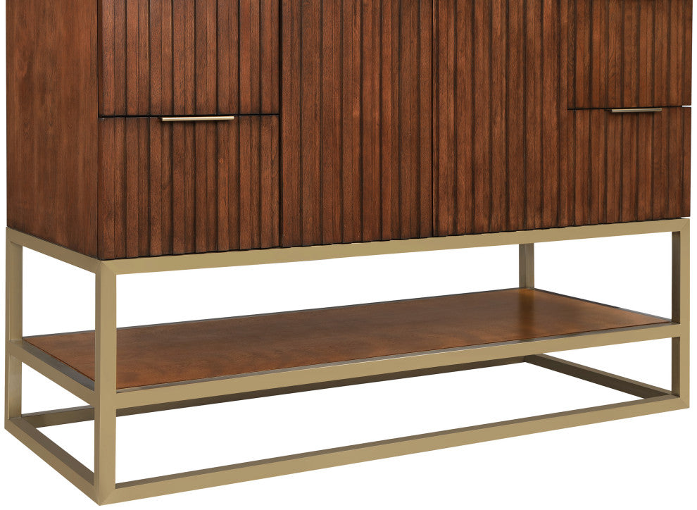 Monad Bathroom Vanity, Walnut, 48" Wide