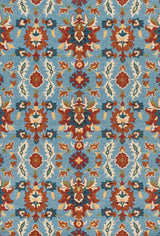 Loloi Francesca Collection Rug, Lt. Blue and Spice, 7'6"x9'6"