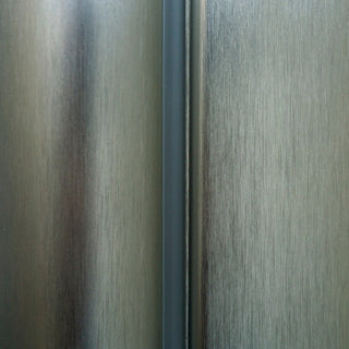 ClearShield Semi-Frameless Shower Door, Brushed Silver Pivot, Square Corner