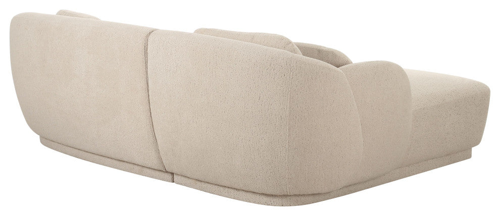 Misty Cream Boucle Sectional, Laf