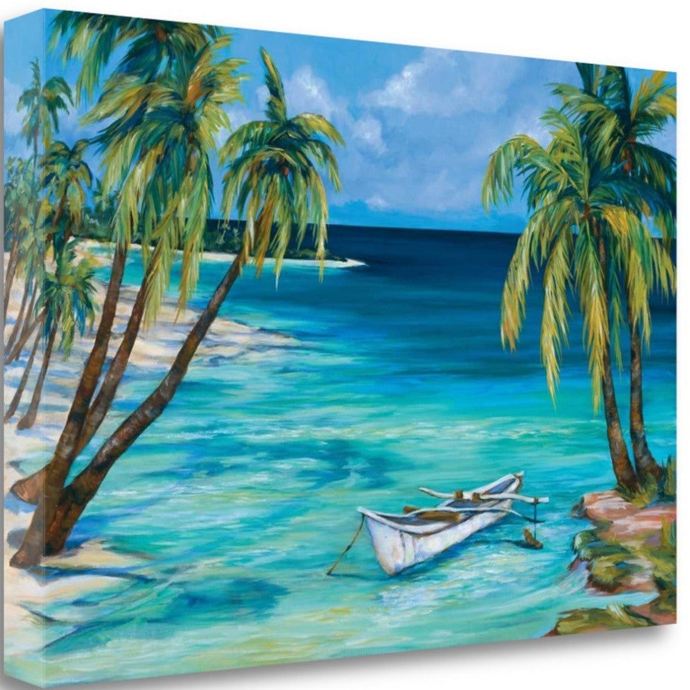Tropical Beach View 2 Giclee Wrap Canvas Wall Art