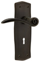 Prairie Plate With Keyhole Swan Lever, Oil-Rubbed Bronze, Passage, Non-Handed