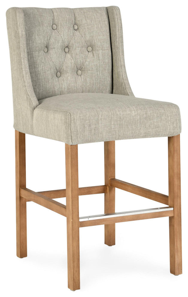 Home Karla Tufted 24" Counterstool by Kosas Home, French Beige