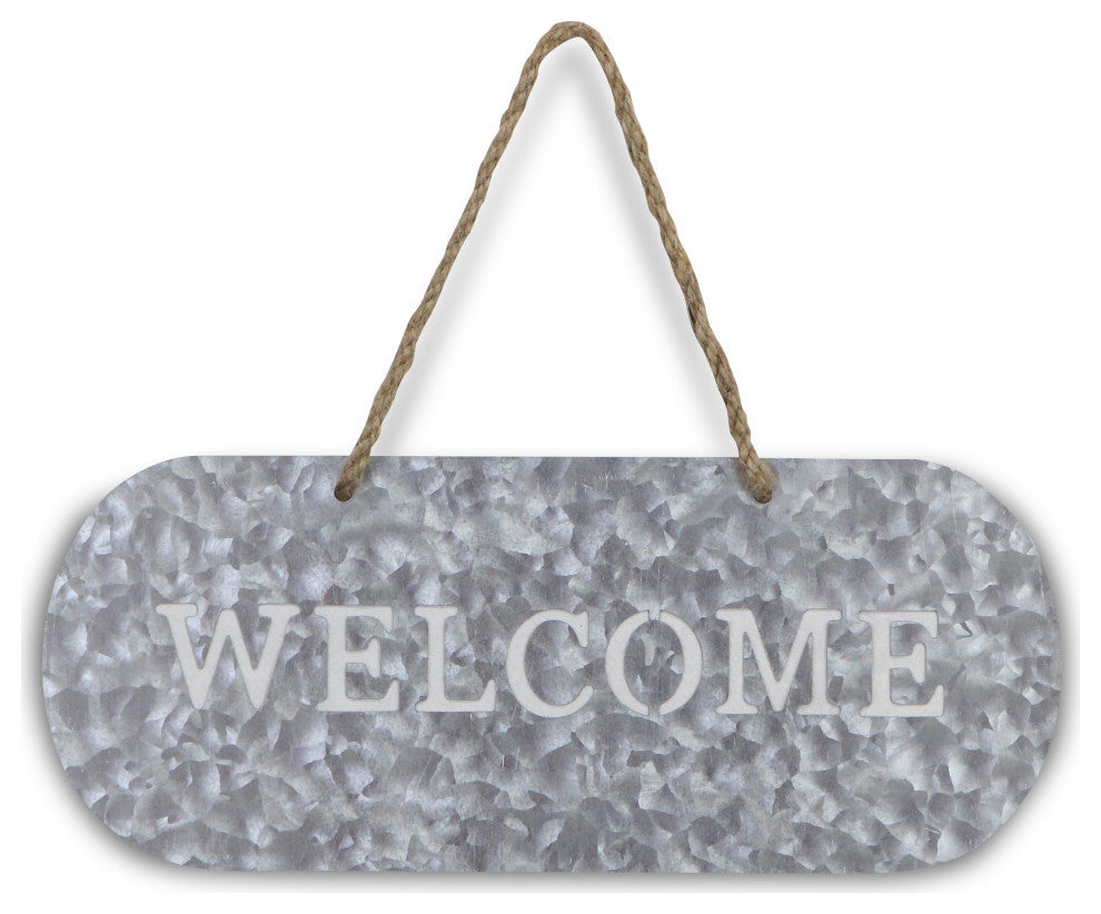 Galvanized Metal "Welcome" Sign