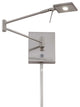 1-Light LED Swing Arm Wall Lamp, Brushed Nickel