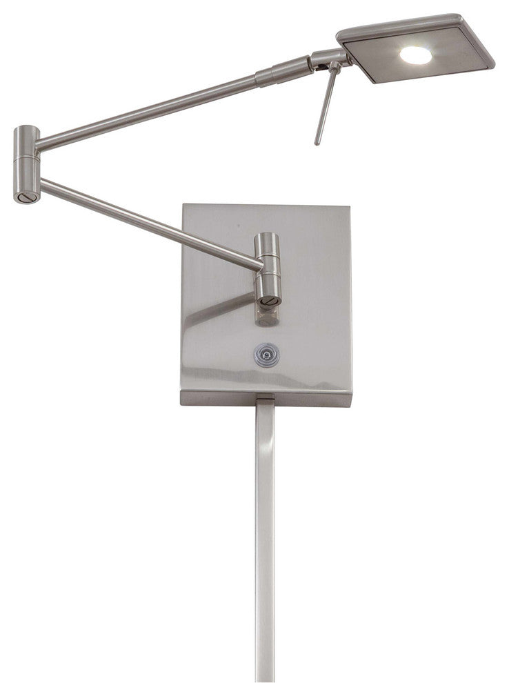 1-Light LED Swing Arm Wall Lamp, Brushed Nickel