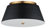 Maxim 10719 Miles 16"W LED Flush Mount Ceiling Fixture - Black / Natural Aged