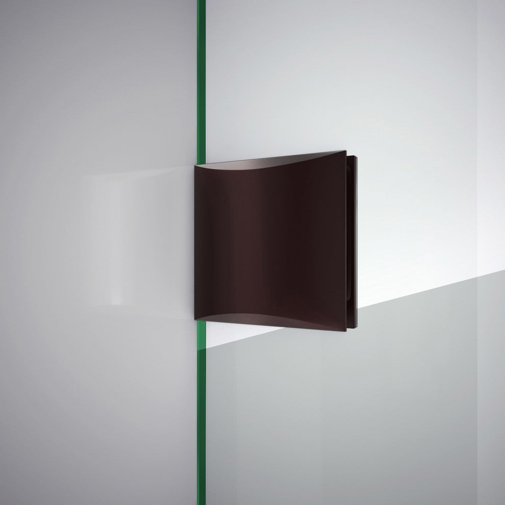 Prism Lux 38x74 3/4 Neo-Angle Shower Enclosure Oil Rubbed Bronze, White Base