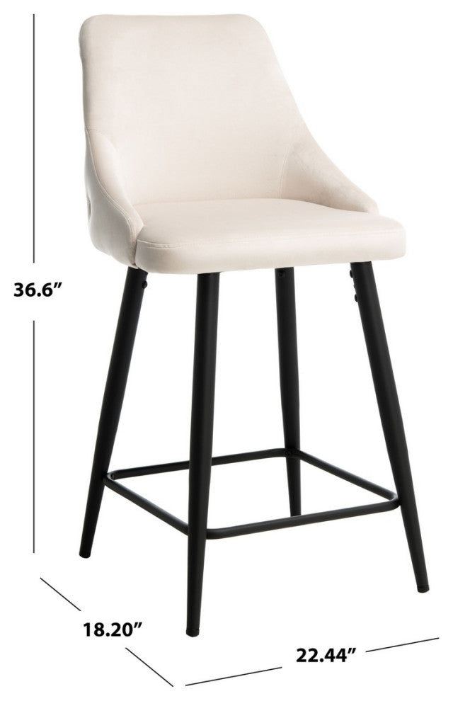 Safavieh Kelsey Counter Stool, Beige/Black