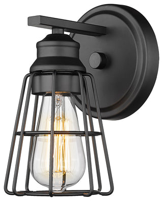 1 Light 5.5" Matte Black Sconce