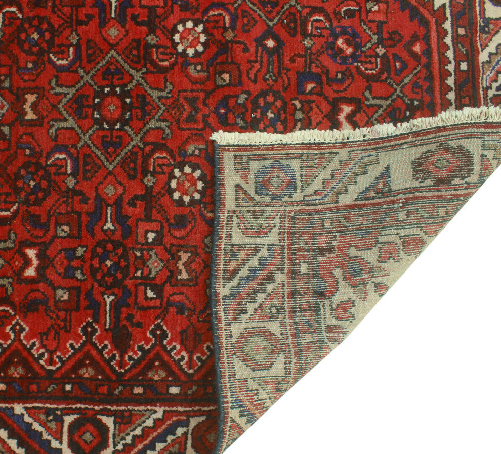 Fine Vintage Distressed Ellsworth Rust/Ivory Runner, 3'3x9'8