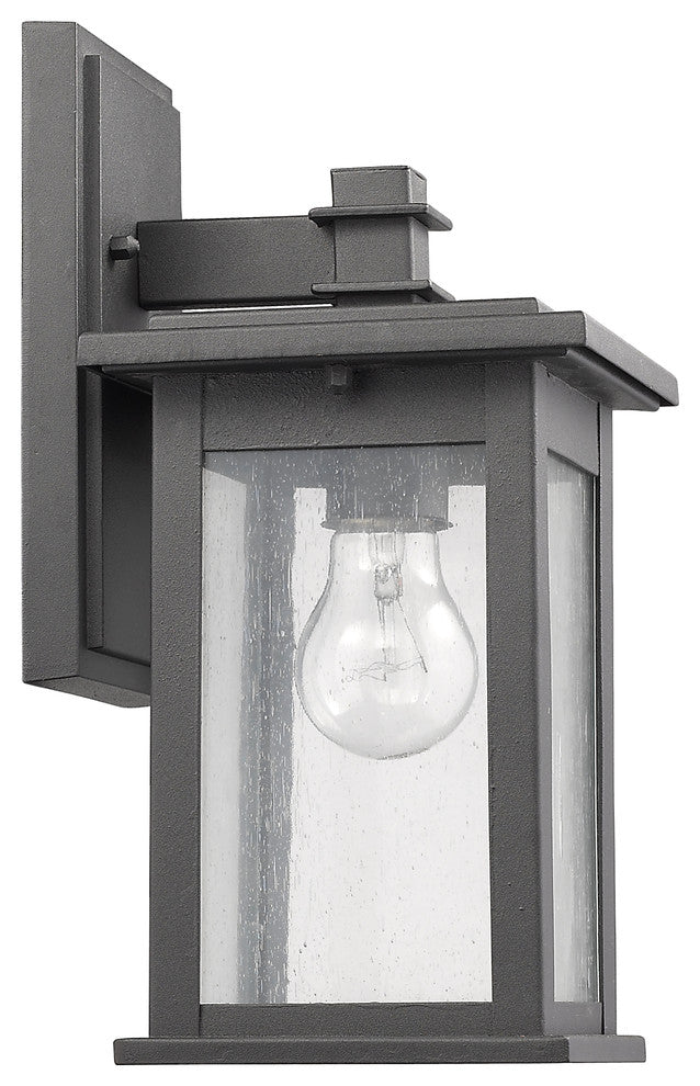 TRISTAN Transitional 1 Light Black Outdoor Wall Sconce 12inches Height