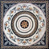Roman Floral Mosaic Panel - Vida, 31"x31"