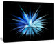 Colorful Blue Fountain of Crystals, Floral Canvas Art Print, 20"x12"