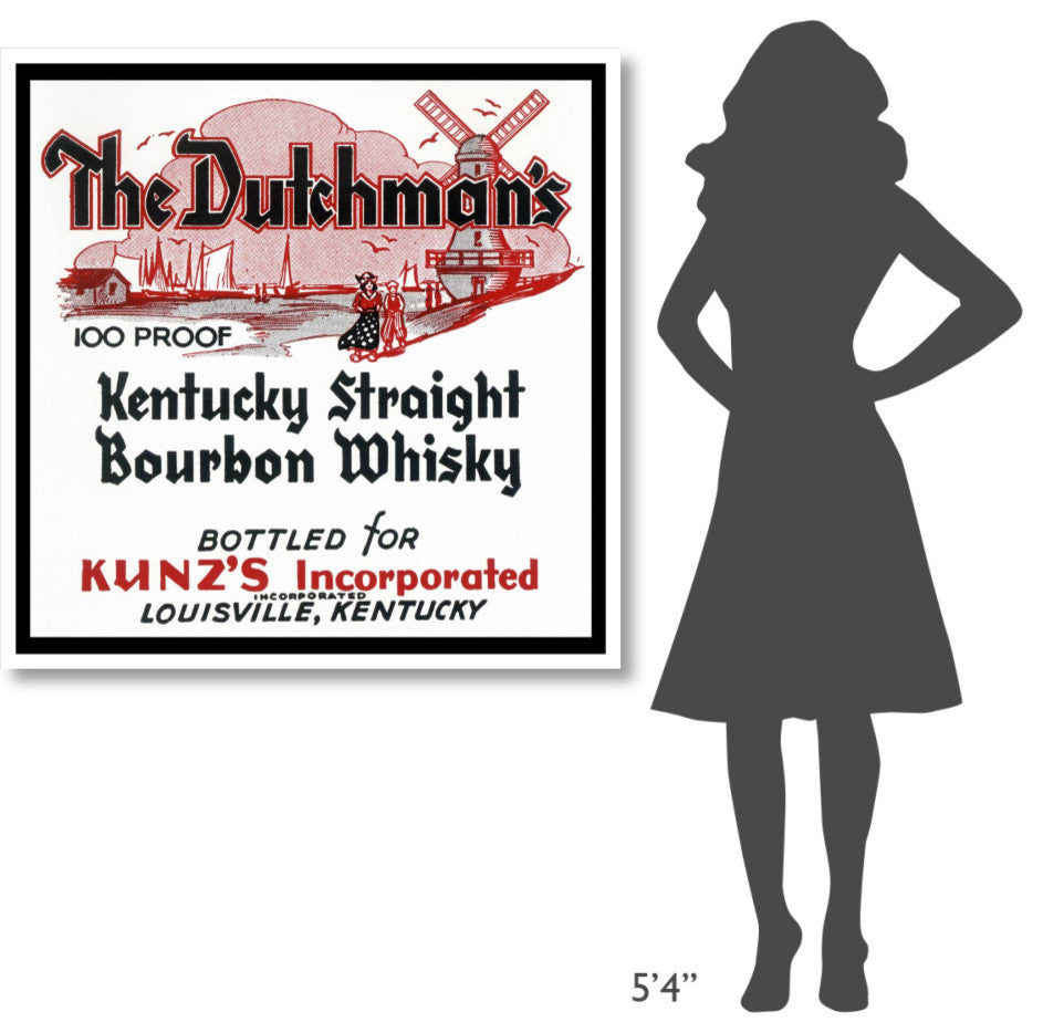 "The Dutchman's Kentucky Straight Bourbon Whiskey" Paper Art, 42"x42"