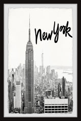 "NY Buildings" Framed Painting Print, 8x12