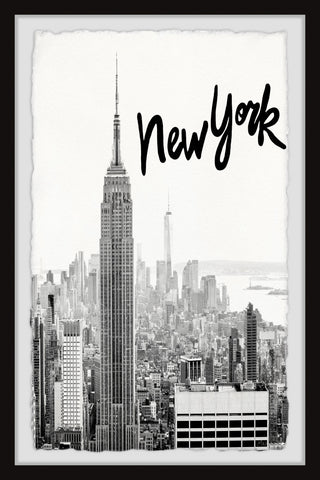 "NY Buildings" Framed Painting Print, 8x12